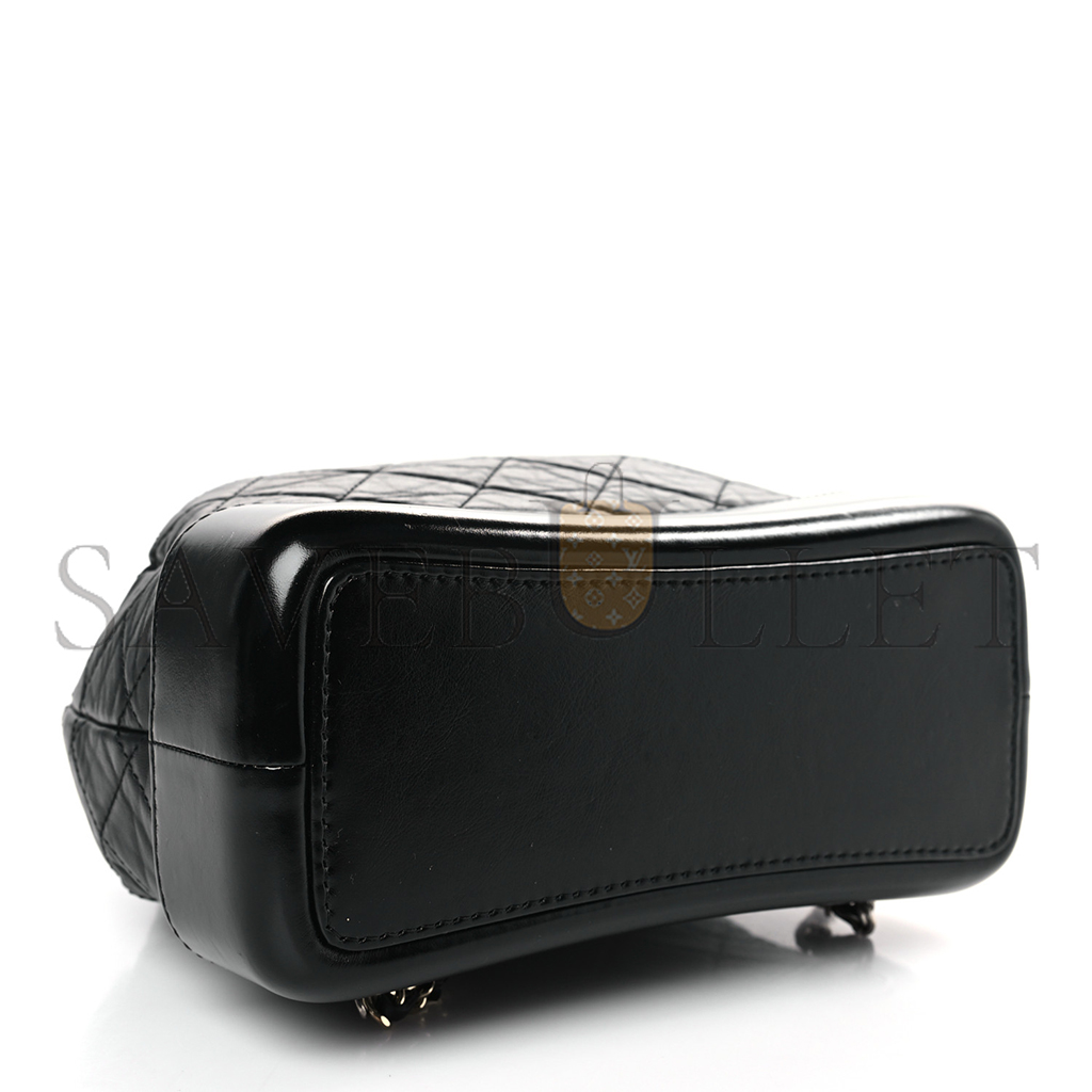 CHANEL MASTER CALFSKIN QUILTED SMALL GABRIELLE BACKPACK BLACK A94485 (23*22.5*10.5cm)